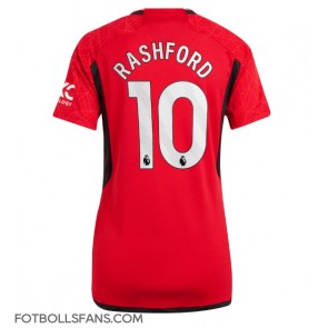 Manchester United Marcus Rashford #10 Replika Hemmatröja Damer 2023-24 Kortärmad